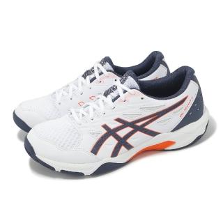 【asics 亞瑟士】排球鞋 GEL-Rocket 11 2E 男鞋 女鞋 寬楦 白藍 室內運動 羽排鞋 亞瑟士(1073A077101)