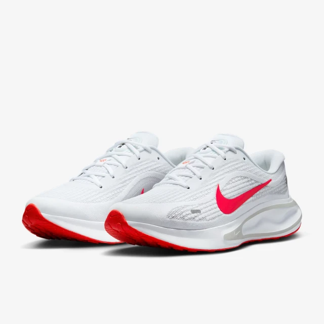 NIKE 耐吉 慢跑鞋 男鞋 運動鞋 緩震 NIKE JOURNEY RUN 白灰紅 FN0228-106(3R3607)