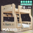 【HA BABY】兒童雙層床 爬梯款-120床型 升級上漆版(上下鋪、床架、成長床 、雙層床、兒童床架、台灣製)