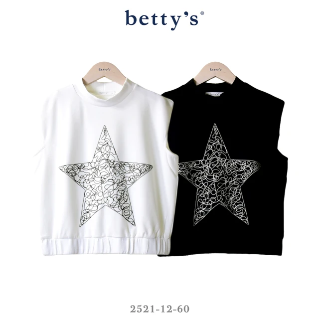 betty’s 貝蒂思 星星刺繡高領無袖T-shirt(共二色)