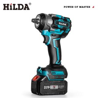 【HILDA希爾達】21V 無刷短軸扳手機 雙電(希爾達 21V 無刷短軸扳手機 雙電)