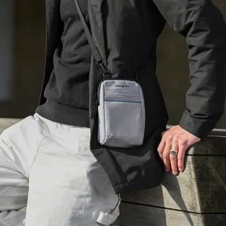 【Hedgren】LINEO系列 HLNO06 LINEAR款式 小側背包(銀灰)