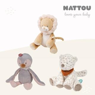 【Nattou】絨毛動物造型玩偶30CM(安撫玩具 絨毛娃娃 親膚玩偶 哄睡娃娃)