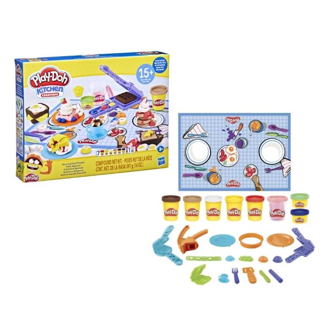 【PLAYDOH 培樂多】廚房系列 早餐遊戲組(幼兒兒童黏土玩具/無毒黏土/益智玩具/家家酒)