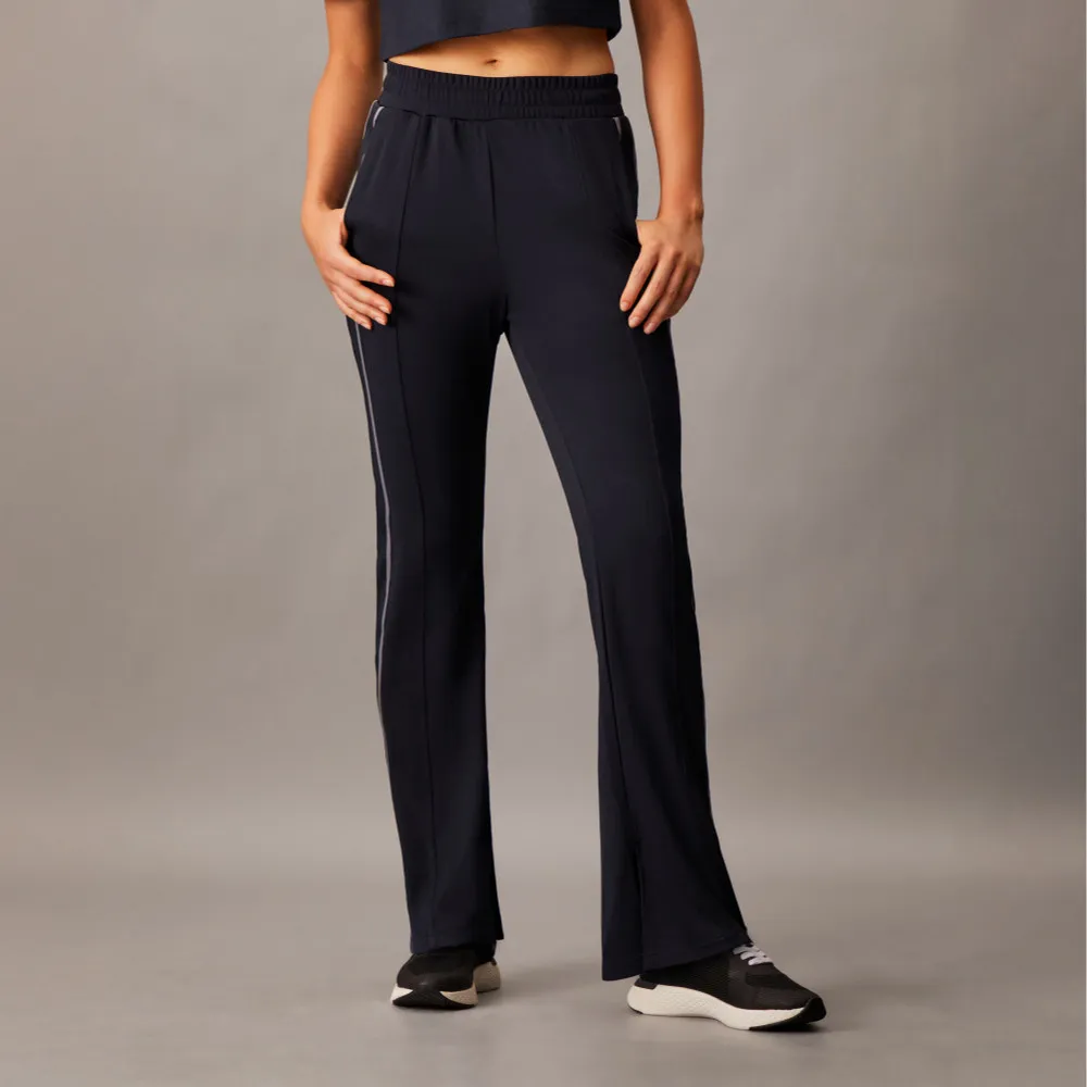 【CALVIN KLEIN】官方旗艦館 CK Sport Icon 經編喇叭運動褲_黑色