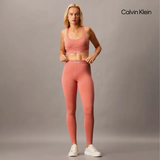 【CALVIN KLEIN】官方旗艦館 CK Essentials Modern Sport 高腰七分緊身褲_紅色