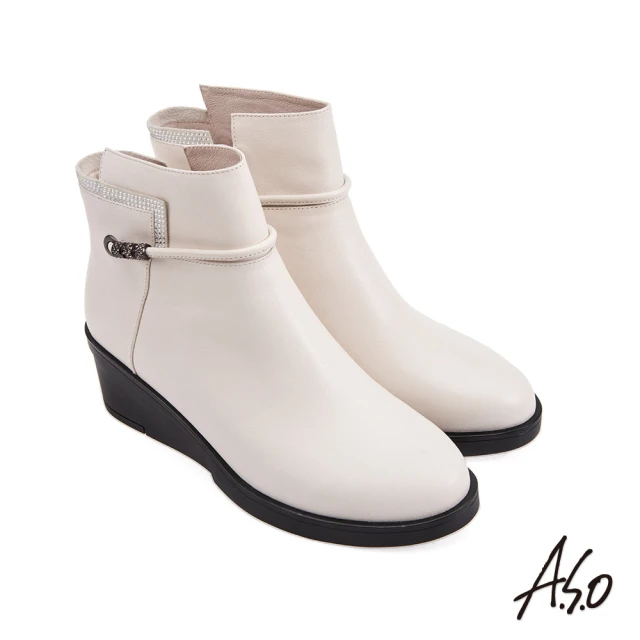 A.S.O 阿瘦集團 A.S.O 飛織絨面休閒女短靴(卡其)