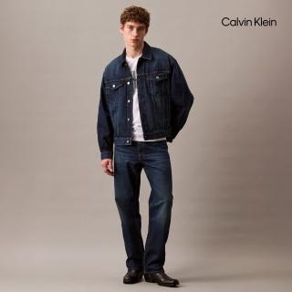 【Calvin Klein】官方旗艦館 CK 90年代深色 Meridian 直筒牛仔褲 藍色