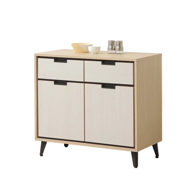 唯熙傢俱唯熙傢俱 雷莎原木雙色2.7尺餐櫃(餐廳 餐櫃 多用途餐櫃 收納櫃 置物櫃 碗盤櫃)