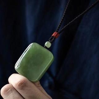 【LEESA】和田玉項鍊\青玉項鍊\玉項鍊\項鍊\玉墜\玉塊\無事牌吊墜\玉石收藏\玉石掛件\保平安\飾