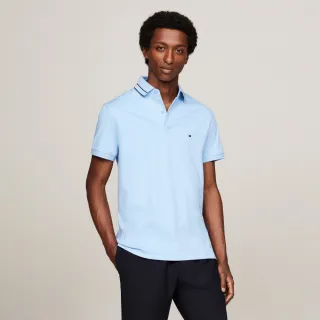 【TOMMY HILFIGER】官方旗艦館 Monotype 雙面針織標誌 Polo 衫_藍色