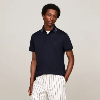 【TOMMY HILFIGER】官方旗艦館 Monotype 雙面針織標誌 Polo 衫_藍色