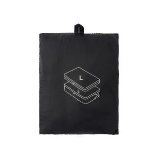 【MUJI 無印良品】再生尼龍可壓縮收納袋/L.黑 53x40x10cm/數量：1入