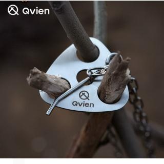 【May Shop】Qvien戶外露營便利式三角吊鍋支架烤肉架樹枝多用途野炊吊環掛鉤