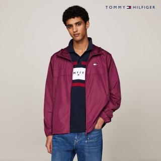 【Tommy Hilfiger】官方旗艦館 芝加哥輕盈拉鍊風衣 紫色