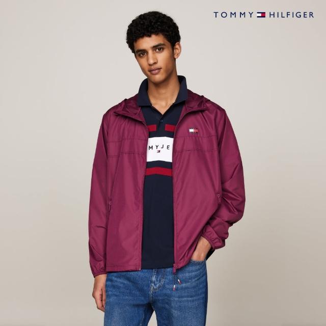 【Tommy Hilfiger】官方旗艦館 芝加哥輕盈拉鍊風衣_紫色