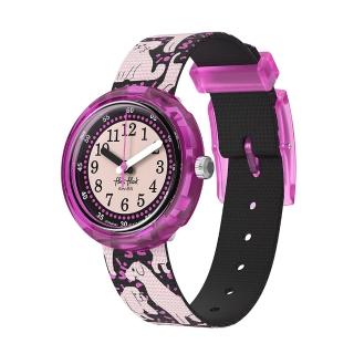 【Flik Flak】兒童錶 WOOF WOOF TIME 兒童手錶 兒童禮物 瑞士錶 編織錶帶(31.85mm)