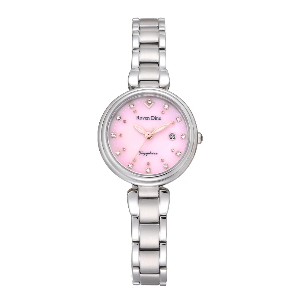 【Roven Dino 羅梵迪諾】靜謐時光時尚腕錶-銀X粉(RD6107S-338P)