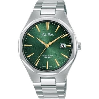【ALBA】雅柏 PRESTIGE 八角時尚 手錶-40mm/綠 情人節 禮物(VJ42-X370Q/AS9U55X1)