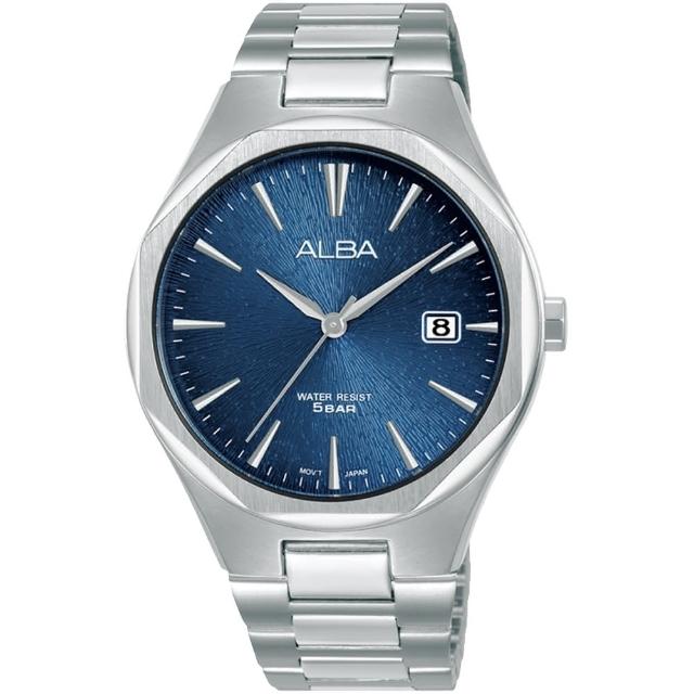 【ALBA】雅柏 PRESTIGE 八角時尚 手錶-40mm/藍 情人節 禮物(VJ42-X370B/AS9U57X1)