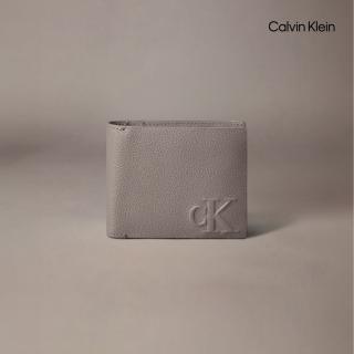 【Calvin Klein】官方旗艦館 CK Sculpted Impression 對摺式錢包 灰色