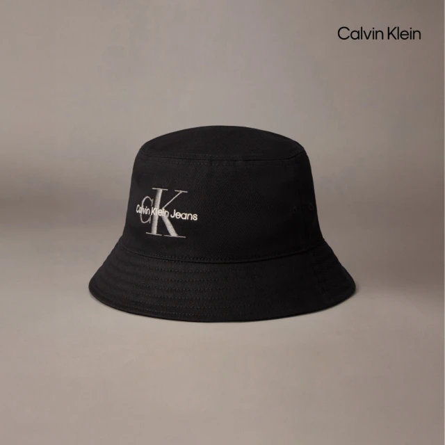 Calvin Klein 官方旗艦館 CK Monogram 漁夫帽_黑色