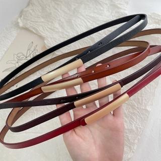 【KT DADA】牛皮腰帶 洋裝皮帶 細腰帶 皮帶 腰帶 真皮腰帶 搭配神器 百搭皮帶 精品皮帶 大衣腰