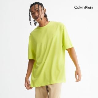 【Calvin Klein】官方旗艦館 CK Calvin Logo 圓領上衣 黃色