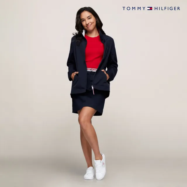 【TOMMY HILFIGER】官方旗艦館 旗幟刺繡圓領 T 恤_紅色