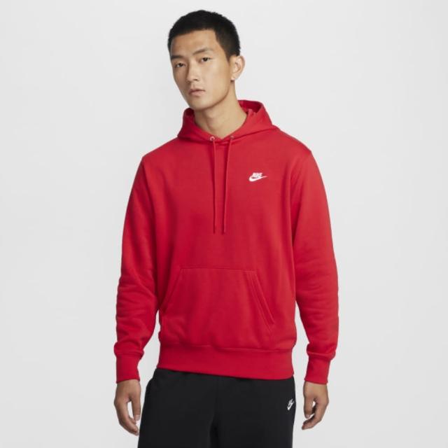 【NIKE 耐吉】長袖上衣 男 帽T AS M NK CLUB FT PO HOODIE 紅 FN3867-657(3S4254)