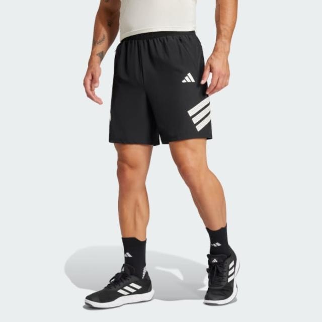 【adidas 愛迪達】短褲 男 運動褲 GYM+ 3S SHORT 黑 JE5673