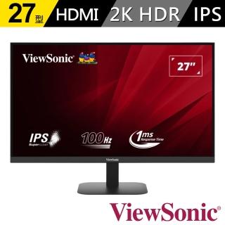 【ViewSonic 優派】VA2708-2K-MHD 27型 2K IPS廣視角螢幕(HDR/喇叭/HDMI/DP)
