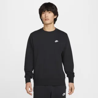 【NIKE 耐吉】長袖上衣 男 大學T 毛圈布 AS M NK CLUB FT CREW 黑 FN3889-010