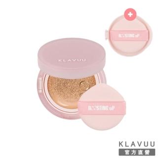 【KLAVUU 克拉優】女明星長效光澤提亮氣墊1+1 12g(保濕 提亮 光澤 持妝 遮瑕 高保濕氣墊)
