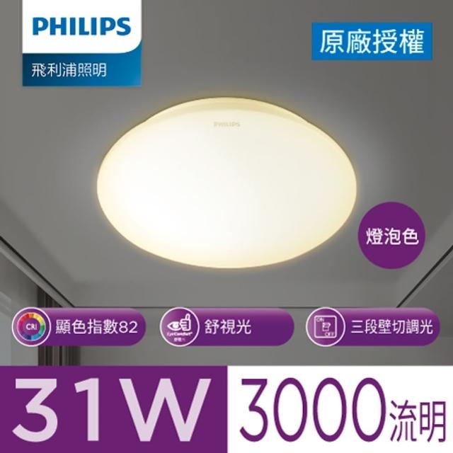 【Philips 飛利浦】31W 悅歆LED調光吸頂燈 燈泡色