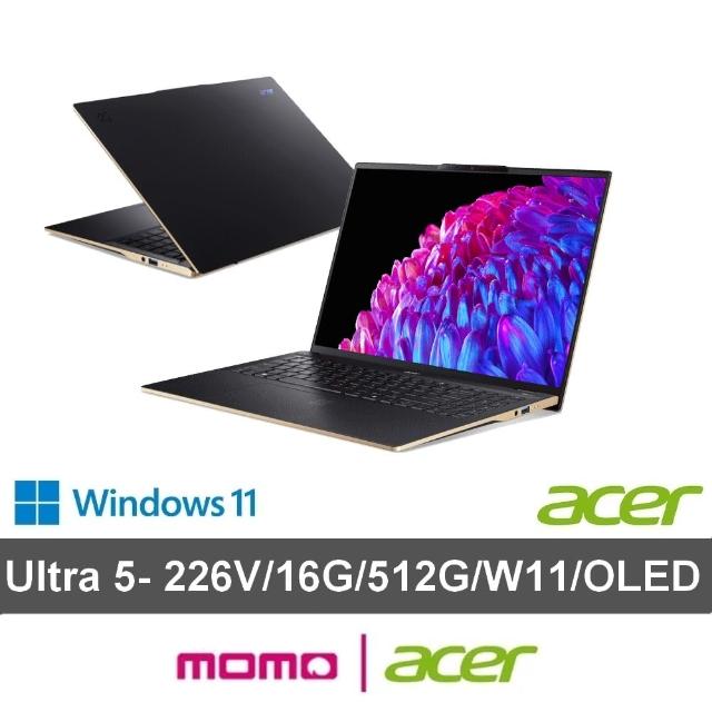 【Acer 宏碁】16吋 Ultra 5 OLED輕薄AI筆電(Swift/SF16-51-574J/Ultra 5-226V/16G/512G/W11/OLED)