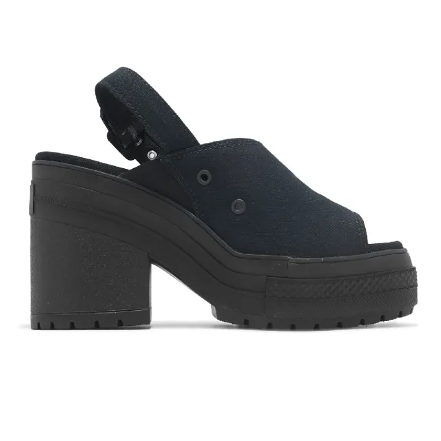 【CONVERSE】休閒鞋 Chuck 70 De Luxe Heel Mule 男鞋 女鞋 黑 1970 露趾涼鞋(A12567C)