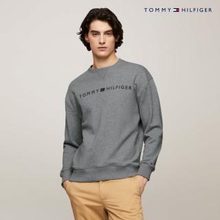 【TOMMY HILFIGER】官方旗艦館 同色調刺繡Logo大學T 灰色