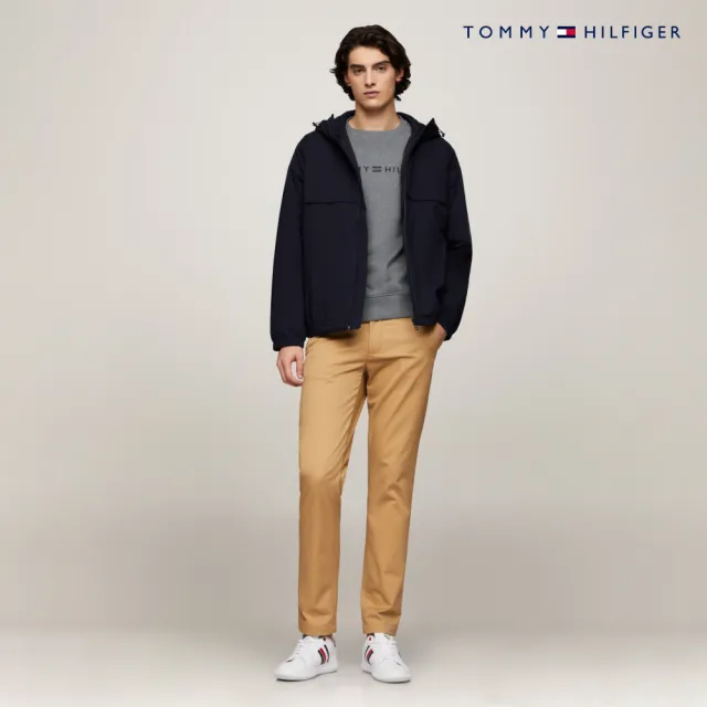 【TOMMY HILFIGER】官方旗艦館 同色調刺繡Logo大學T_灰色