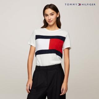 【Tommy Hilfiger】官方旗艦館 旗幟圓領T恤 白色