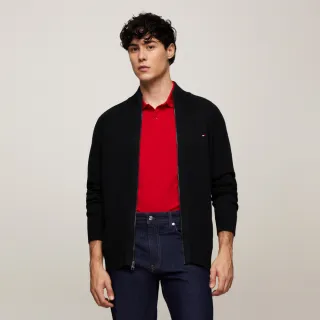 【TOMMY HILFIGER】官方旗艦館 棉質拉鍊夾克_黑色