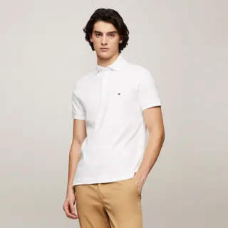 【Tommy Hilfiger】官方旗艦館 Essential 修身 Polo 衫_白色
