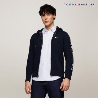 【Tommy Hilfiger】官方旗艦館 Essential 拉鍊帽T 藍色