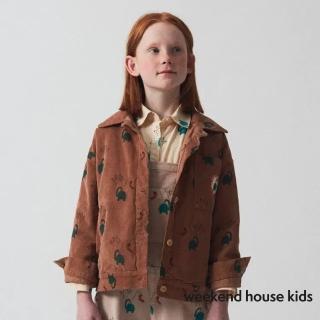 【weekend house kids】Elephant滿版燈芯絨外套(咖啡色)