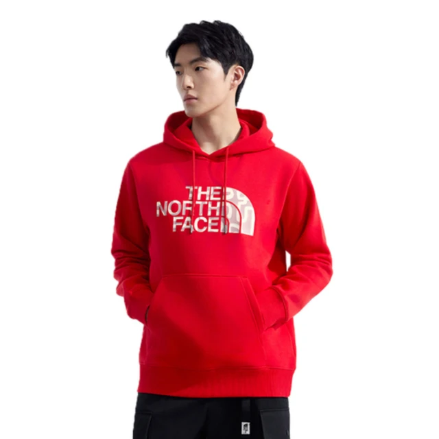 The North Face 北臉 長袖上衣 男 女 帽T 刷毛 CNY新年 寬鬆版 U LNY RLX FLC 紅 NF0A8CFV682