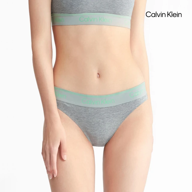 Calvin Klein 官方旗艦館 CK ATHLETIC 運動棉質丁字褲_灰色