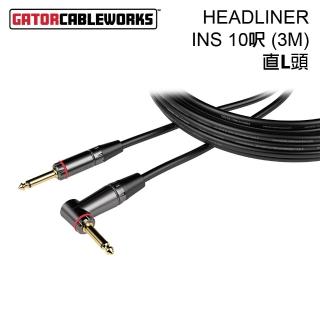 【Gator Cableworks】HEADLINER 樂器導線 直L頭 3M 公司貨(HL-INS-10RA)