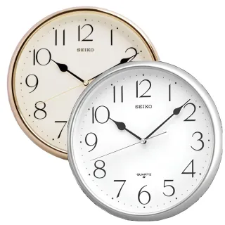【SEIKO 精工】精工 閃耀金屬色外框 清新數字顯示 時鐘 掛鐘SK048(QXA001G/QXA001S)