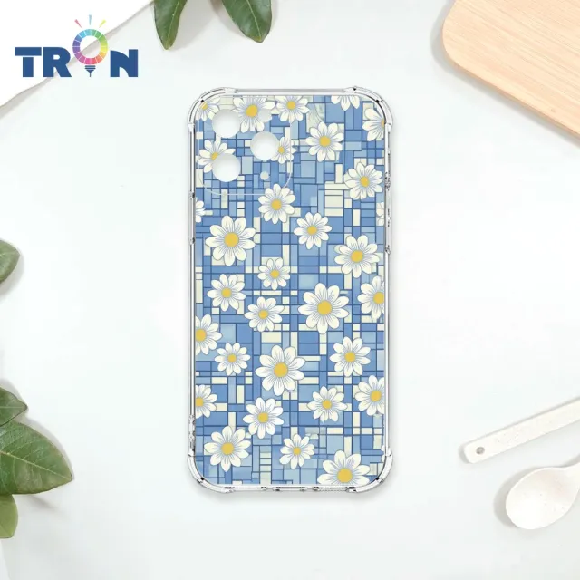 【TRON】三星A系列 日方格小雛菊系列 四角防摔軟殼手機殼(A71/ A70/ A42/ A35/ A34/ A33/ A31/ A15/ A9)