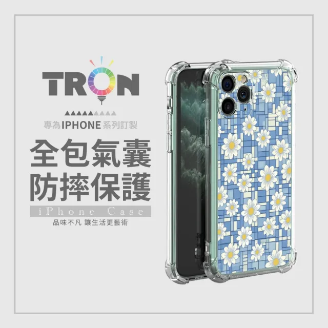 【TRON】Google 系列 日方格小雛菊系列 四角防摔軟殼手機殼(適用 Google Pixel 8A/ 7A/ 6A)